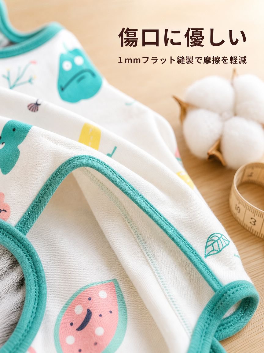 避妊・去勢手術を受けるメス猫用の暖かい服