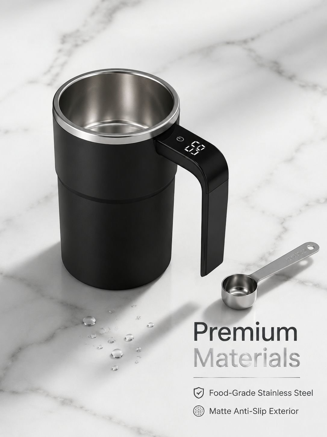 Intelligent temperature measurement magnetic automatic stirring cup