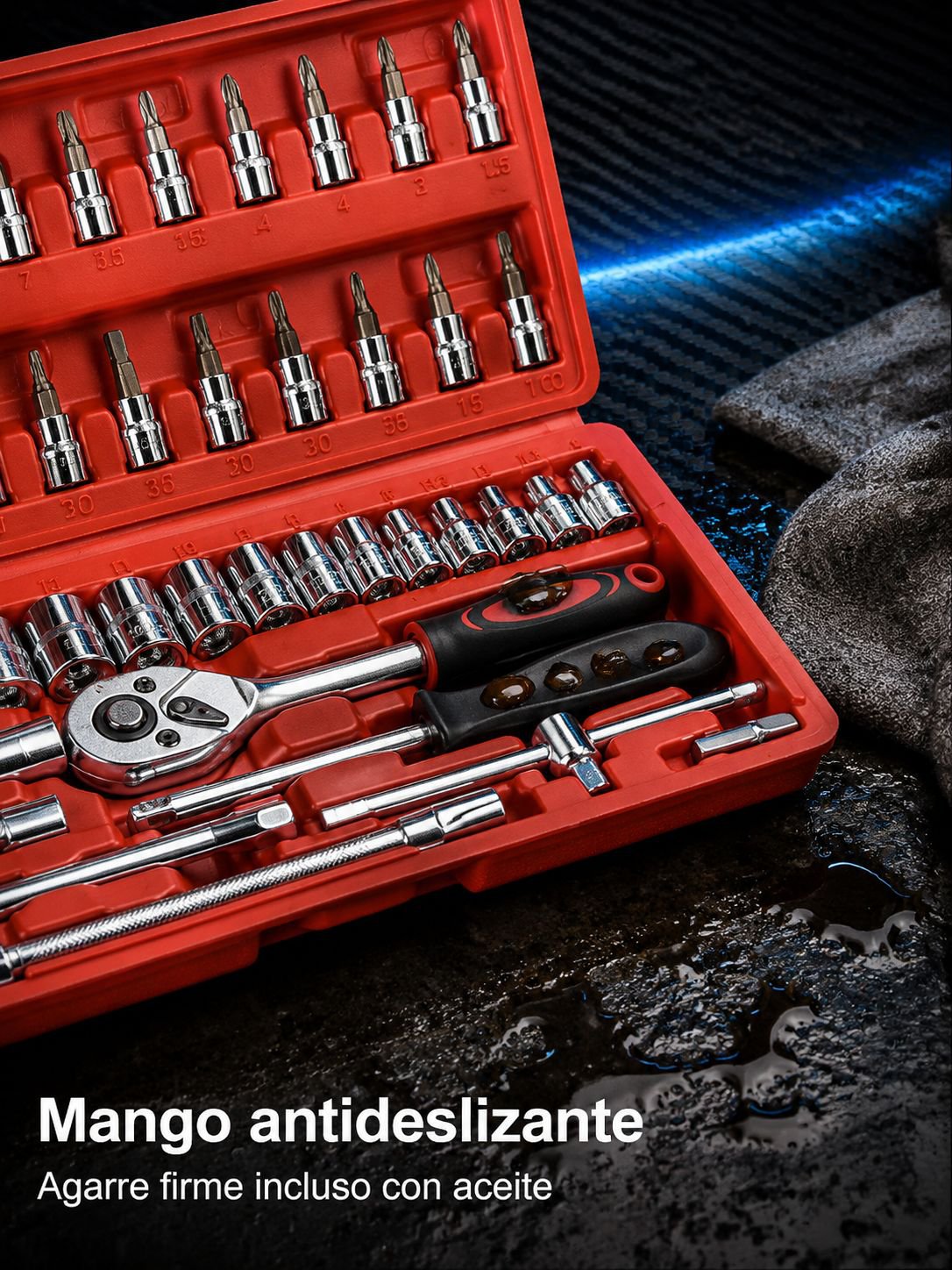 Kit de herramientas mecánicas para mantenimiento de auto