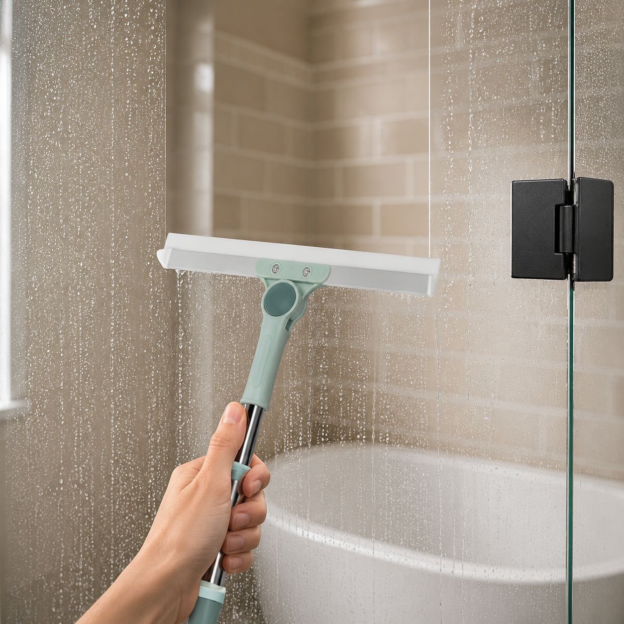 Easy-to-clean silicone broom set