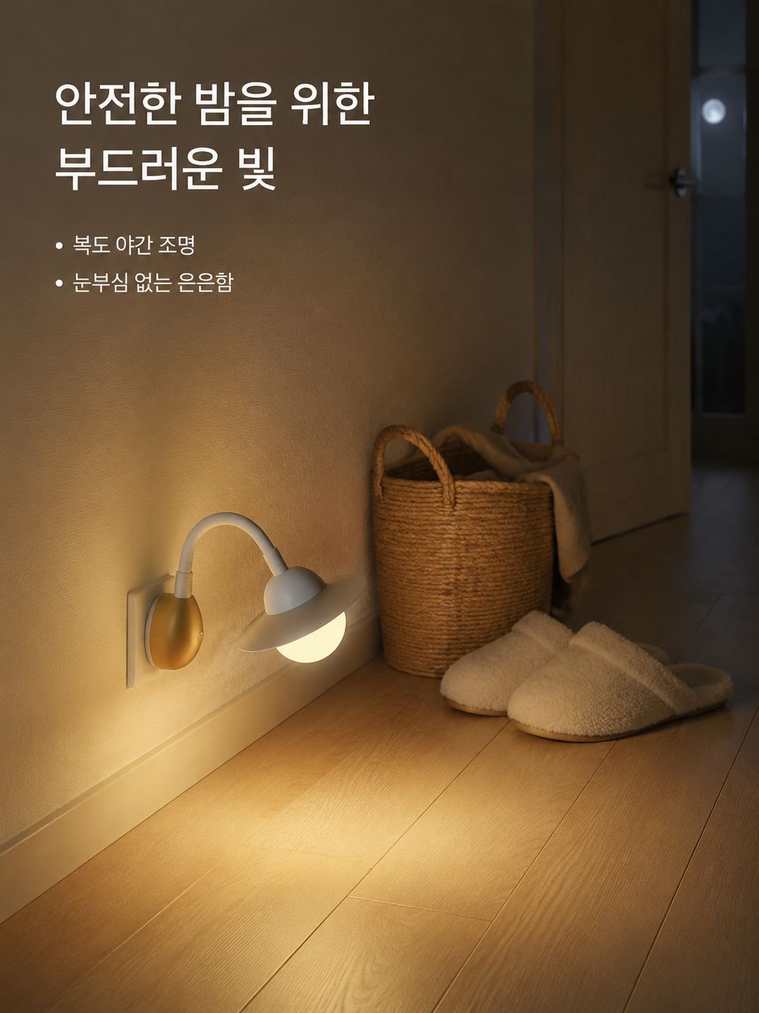 플러그형 침대 옆 조명