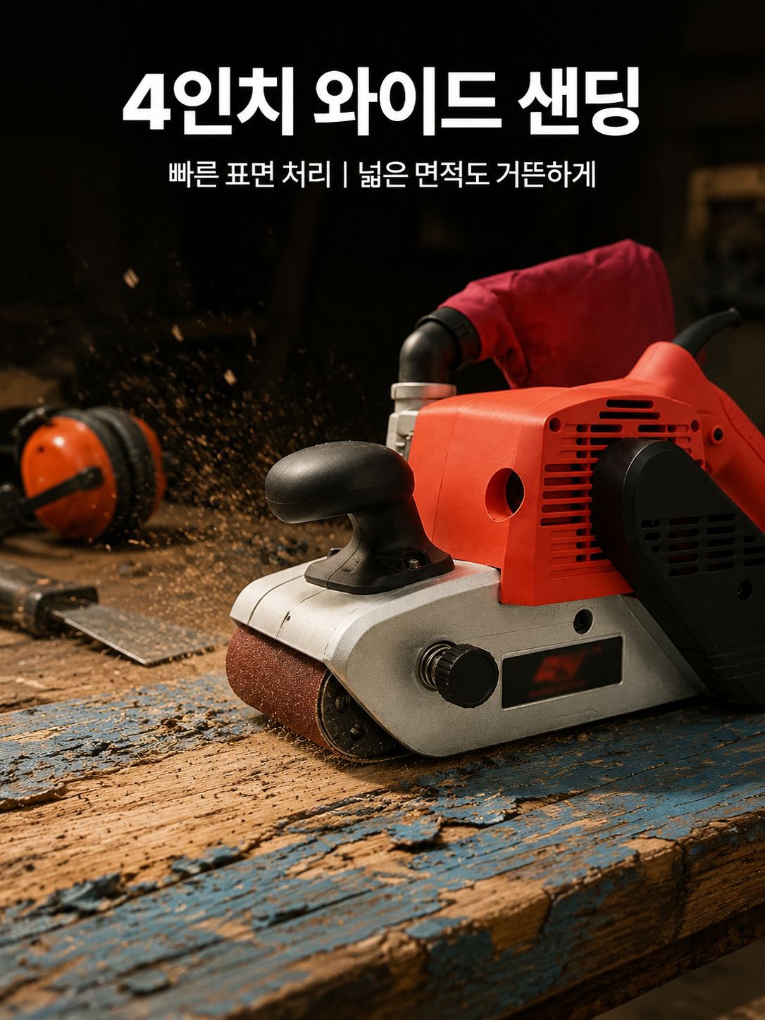 4인치 고효율 휴대용 샌더