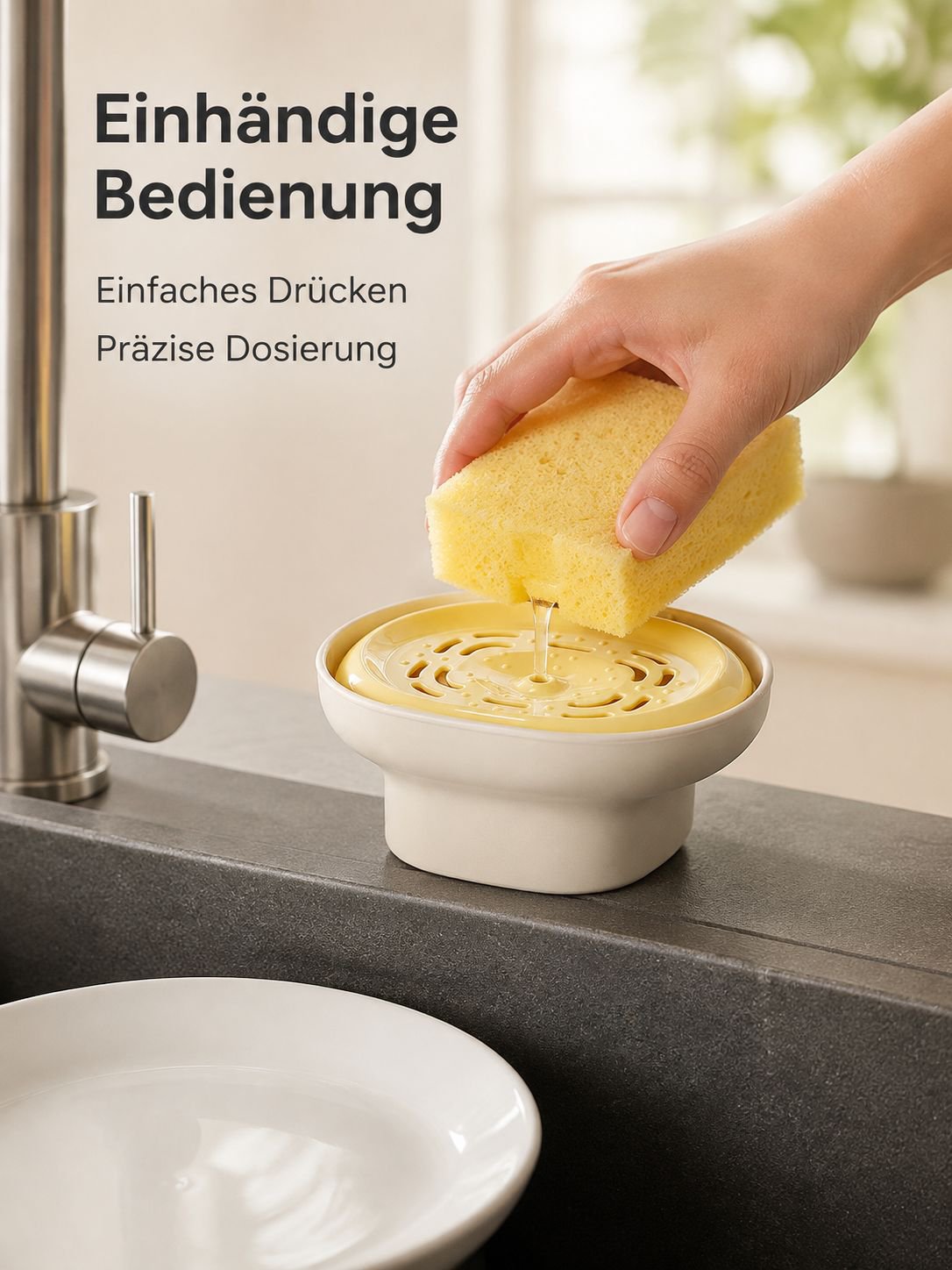 Spülmittelspender mit Druckmechanismus