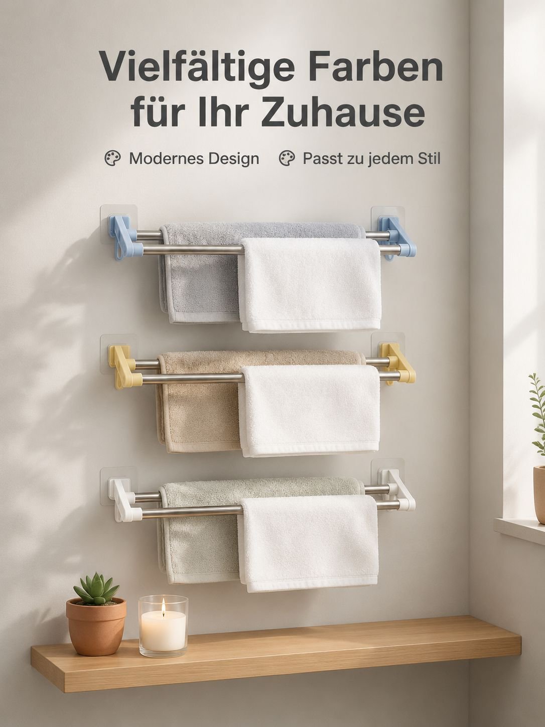 Doppelter Handtuchhalter als Badezimmer Zubehör