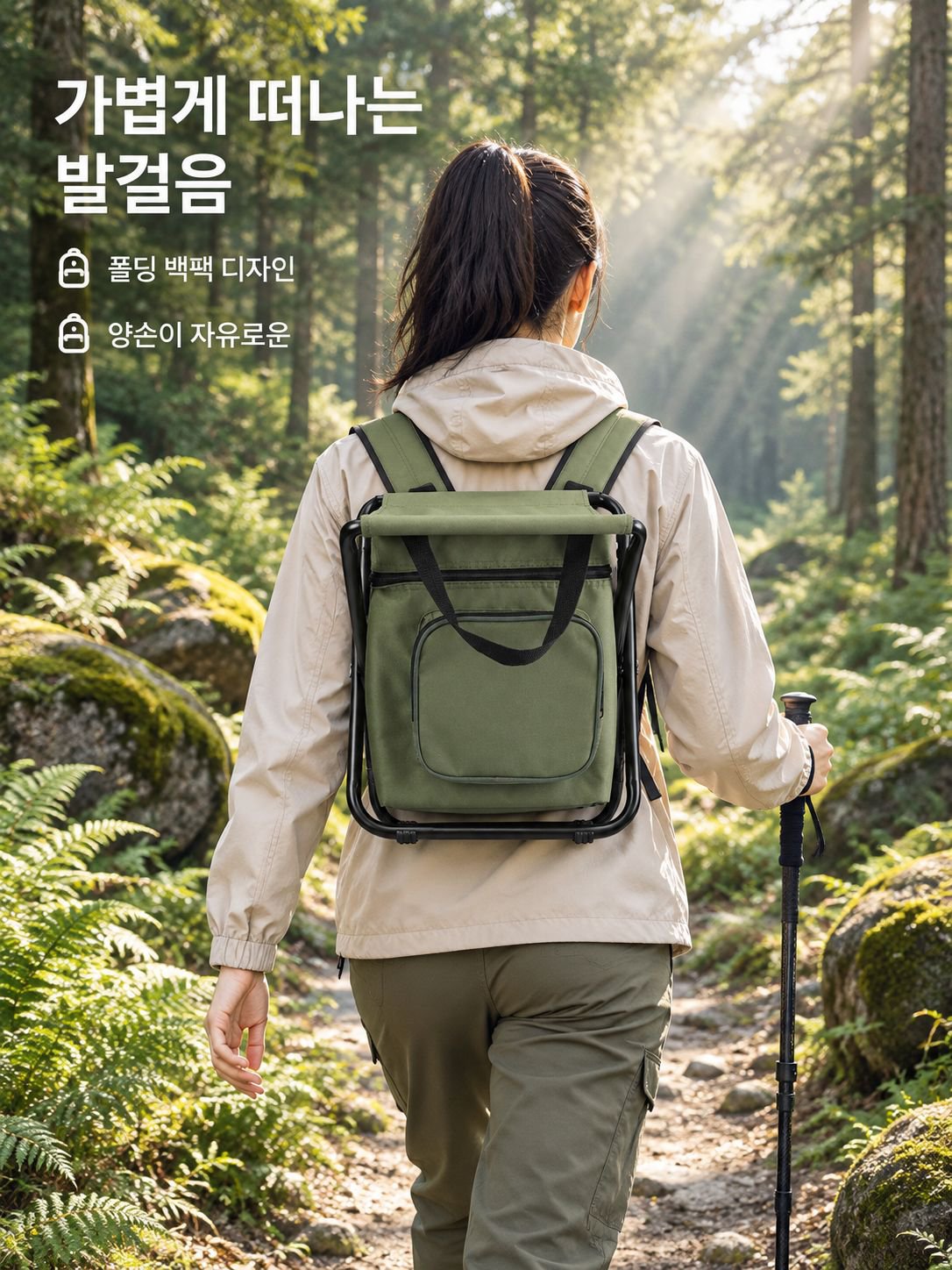 휴대용 야외 낚시의자 백팩 보온 접이식 의자