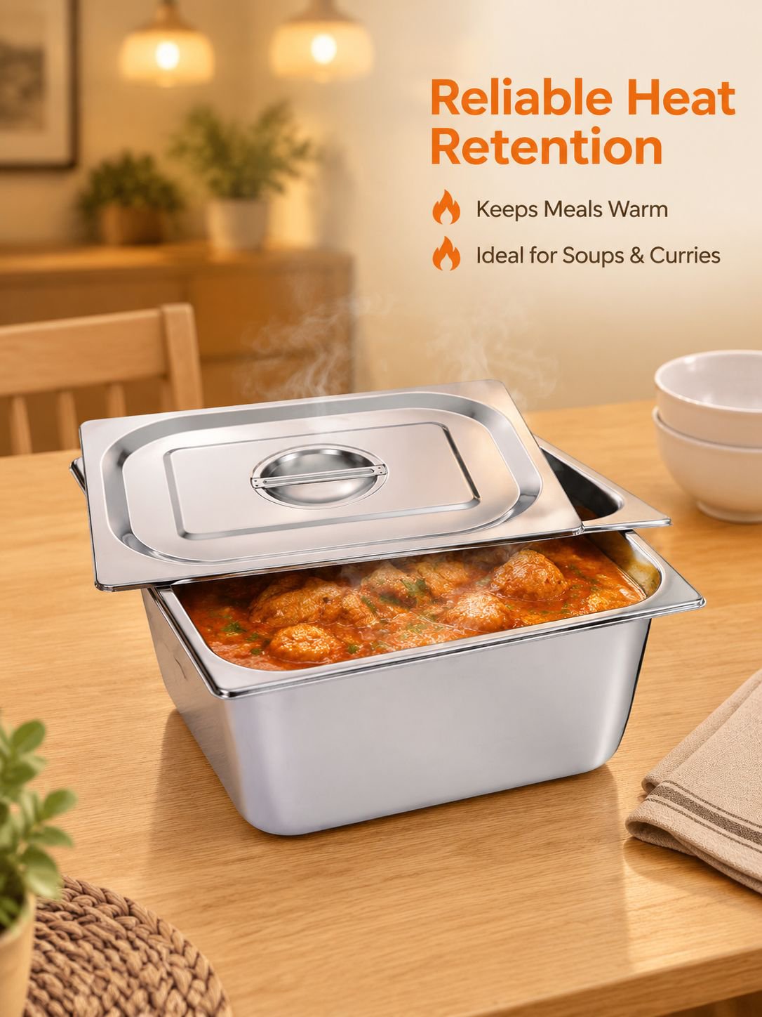 Stainless Steel Insulated Food Basin
