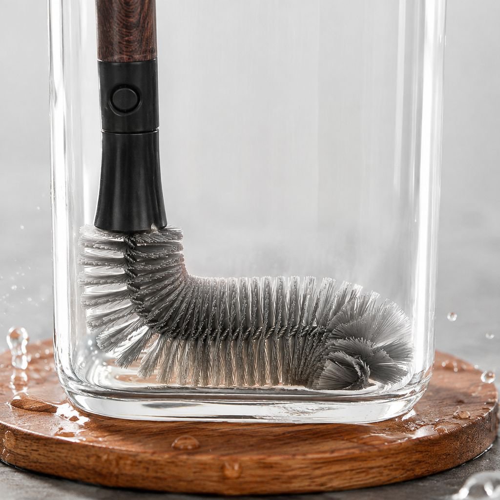 Easy-to-hold handle of the cup brush