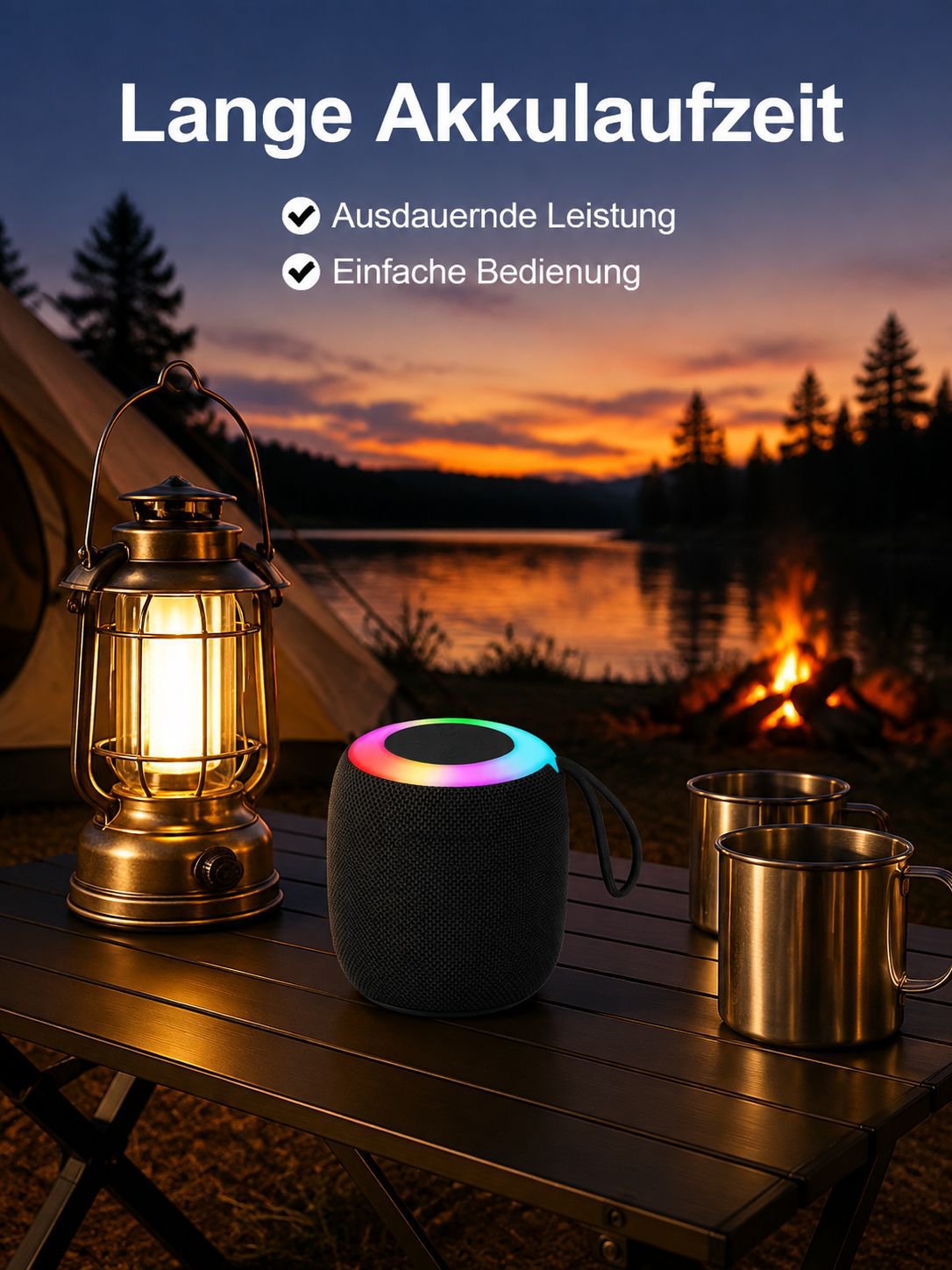 Tragbarer Mini-Bluetooth-Lautsprecher mit Subwoofer, Kartensteckplatz