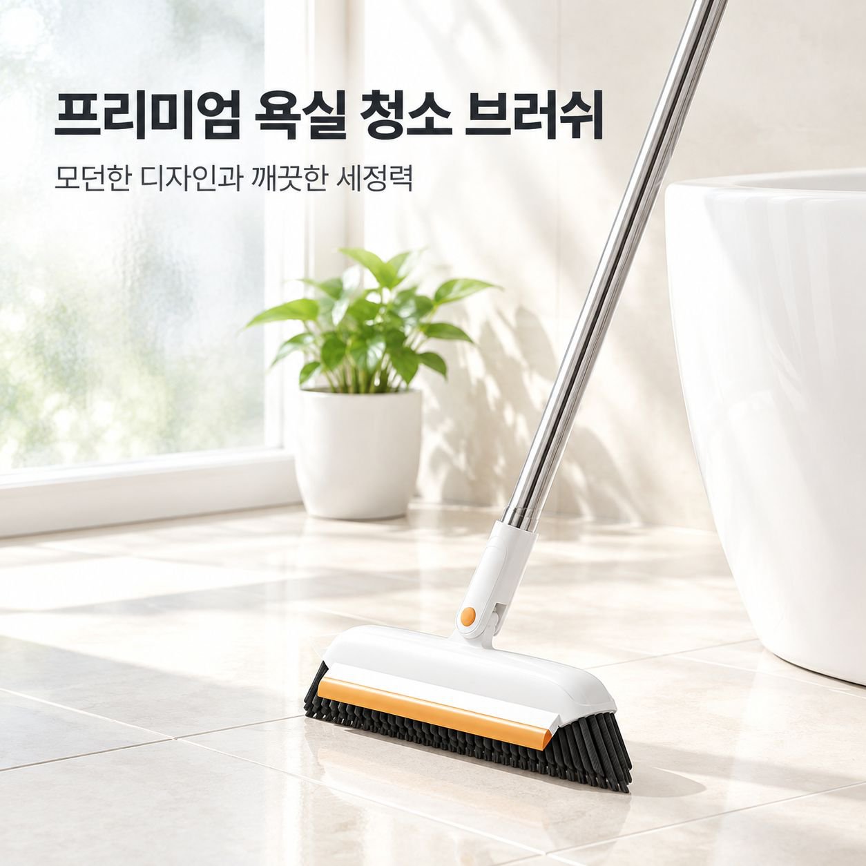고급 V형 욕실 바닥 브러쉬 화장실 스퀴지 가정용 하드모 틈새 청소 솔