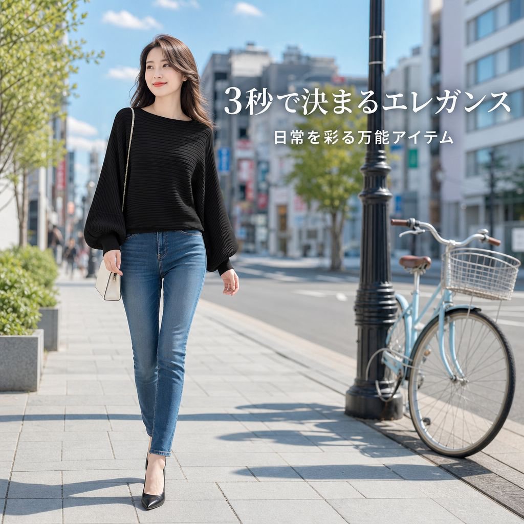 レディース ランタンスリーブセーター