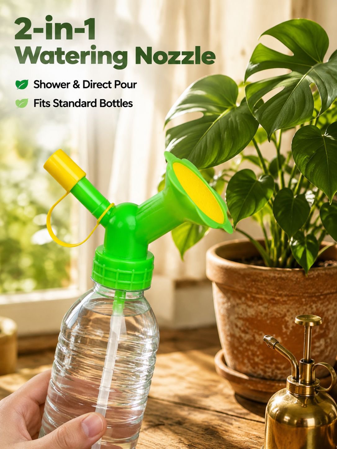 Dual Outlet Spray Bottle Shower Head