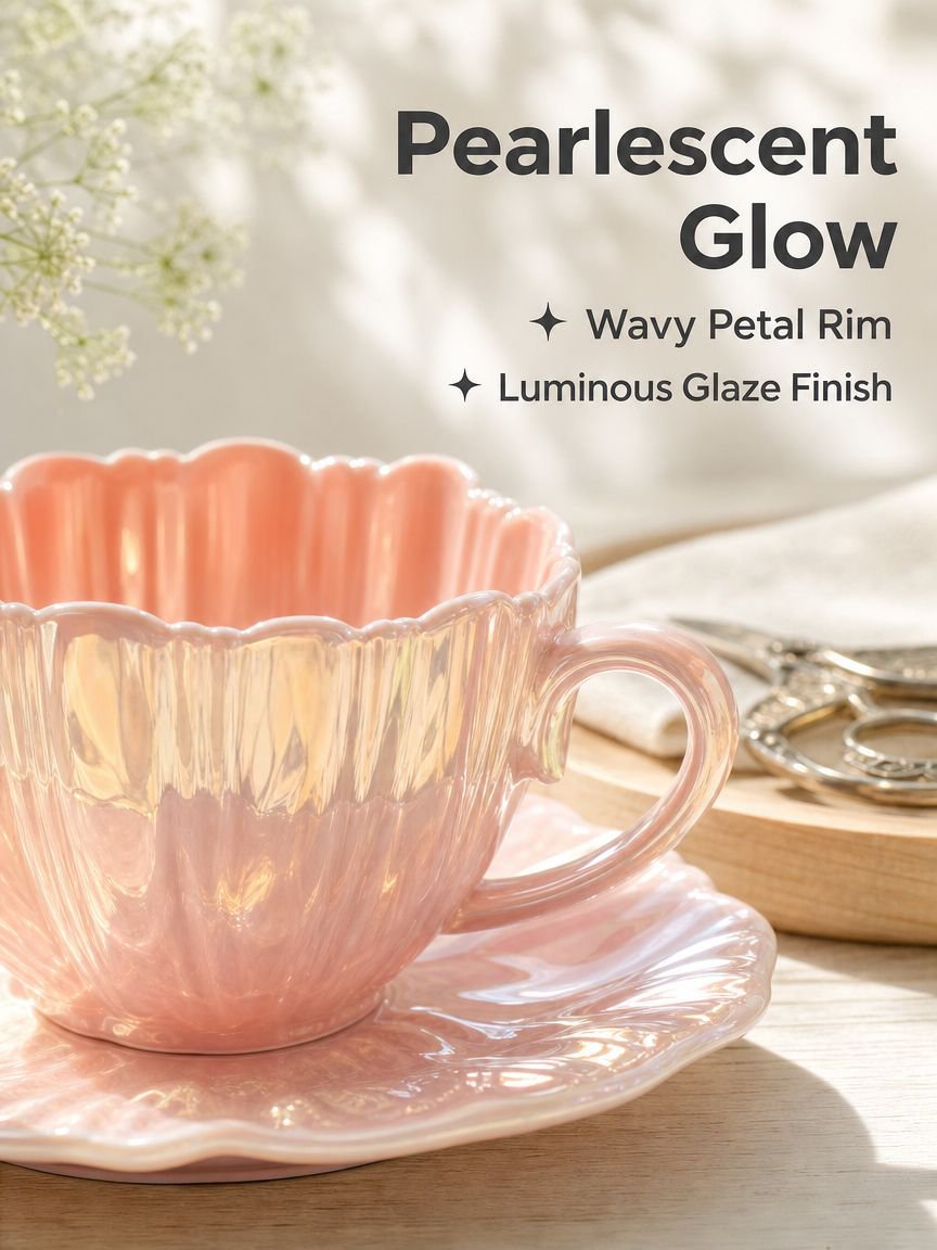 Petal Coffee Cup and Saucer Set