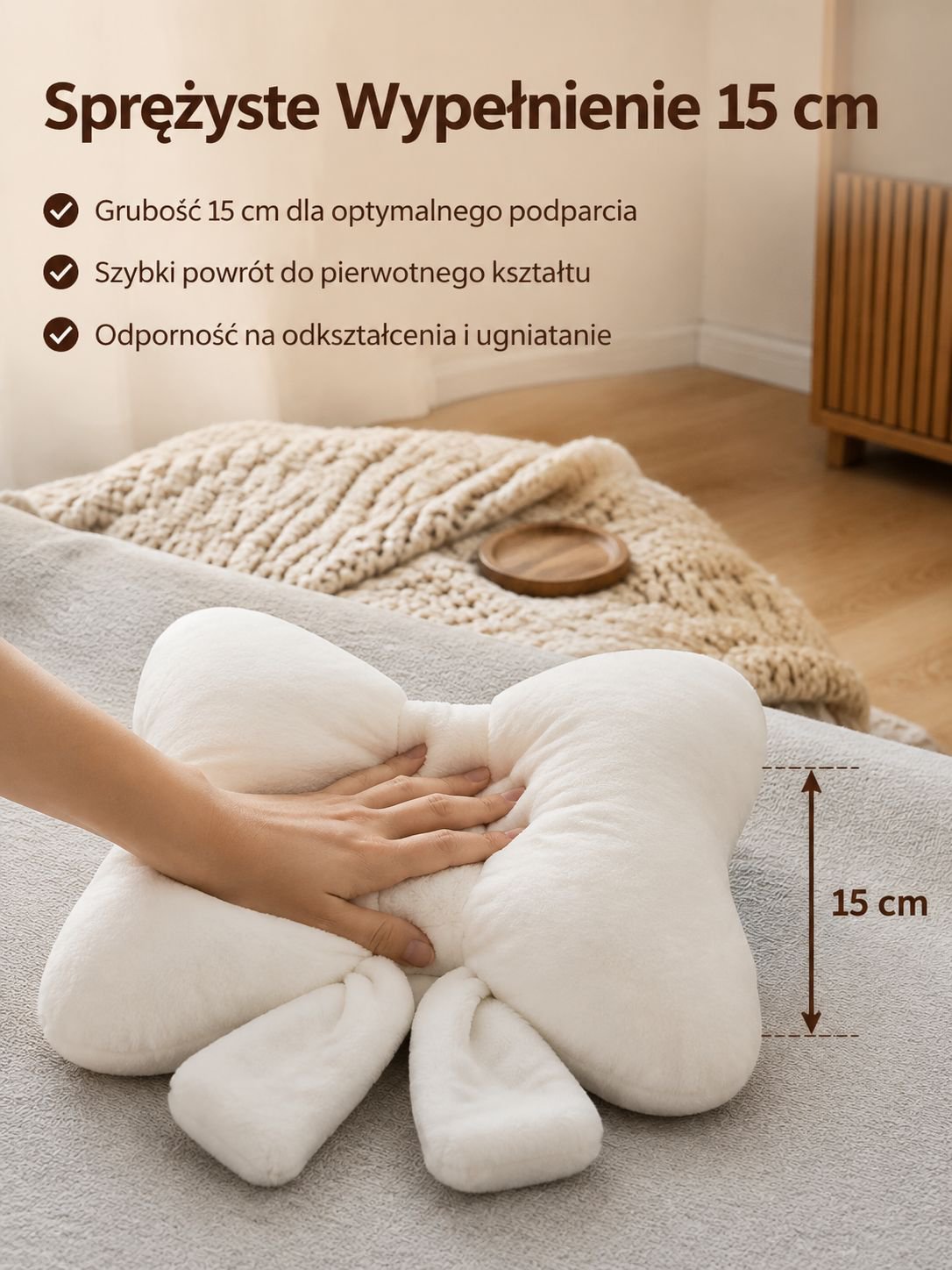 Stylowa poduszka do pokoju studenckiego