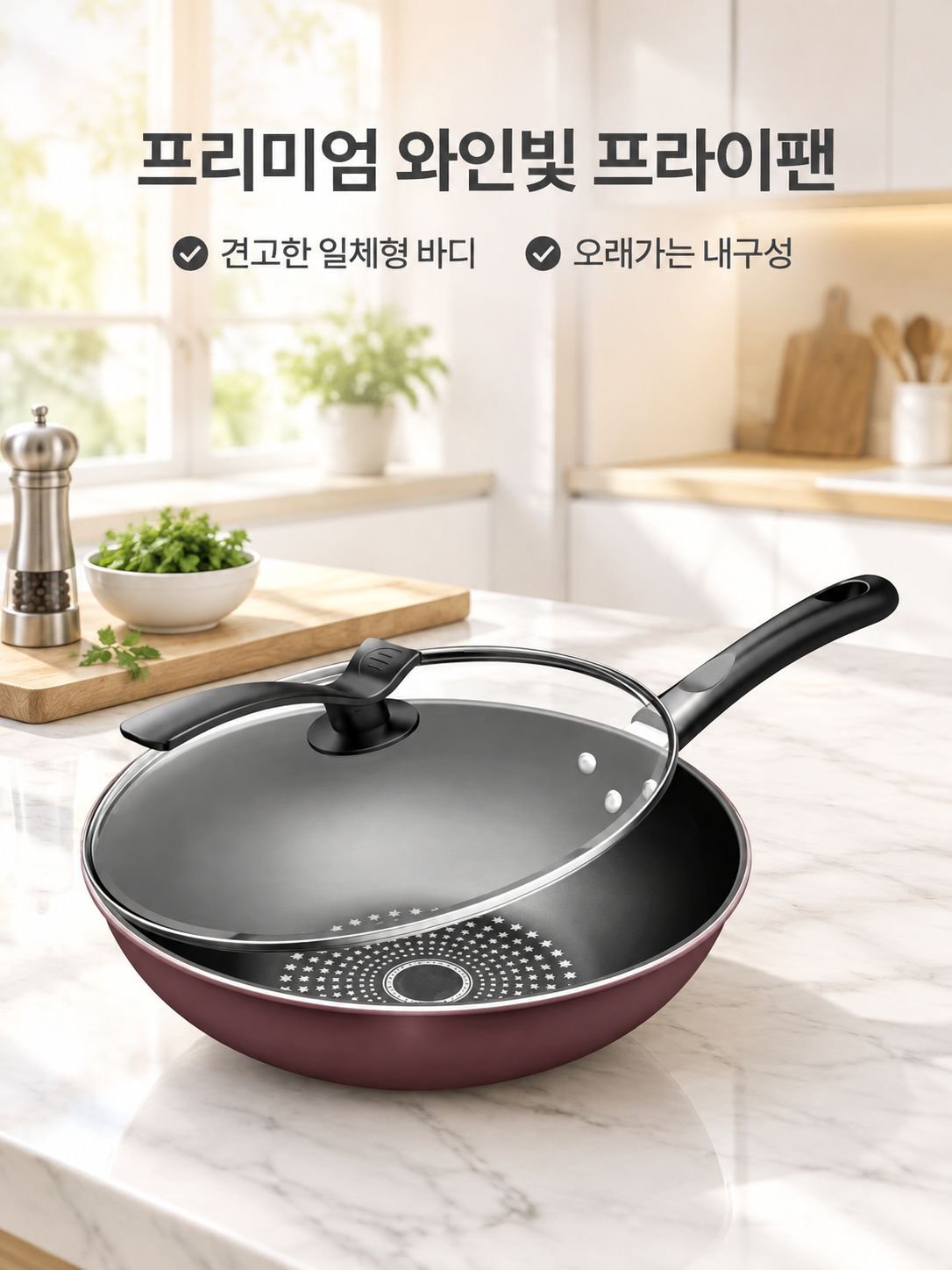 연기 없는 가정용 프라이팬