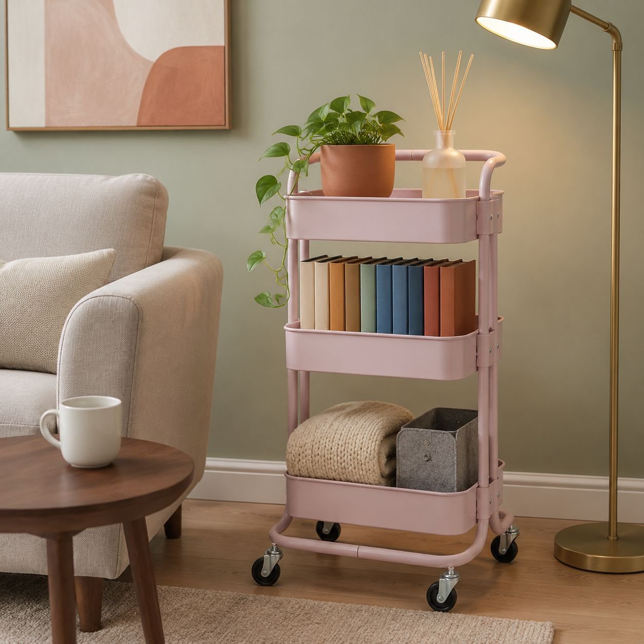 Organizador de 3 niveles para el hogar, estilo contenedor de camión