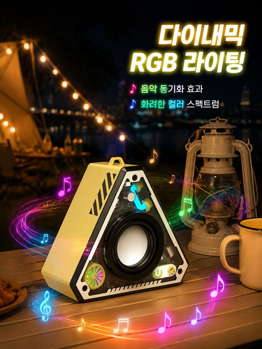 휴대용 무선 스피커 야외 사용 사진