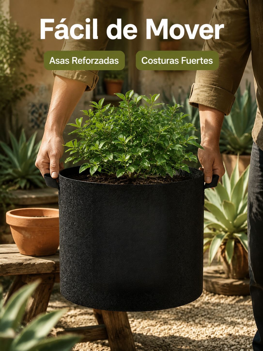 Bolsa de cultivo gruesa de tela no tejida para verduras y frutas