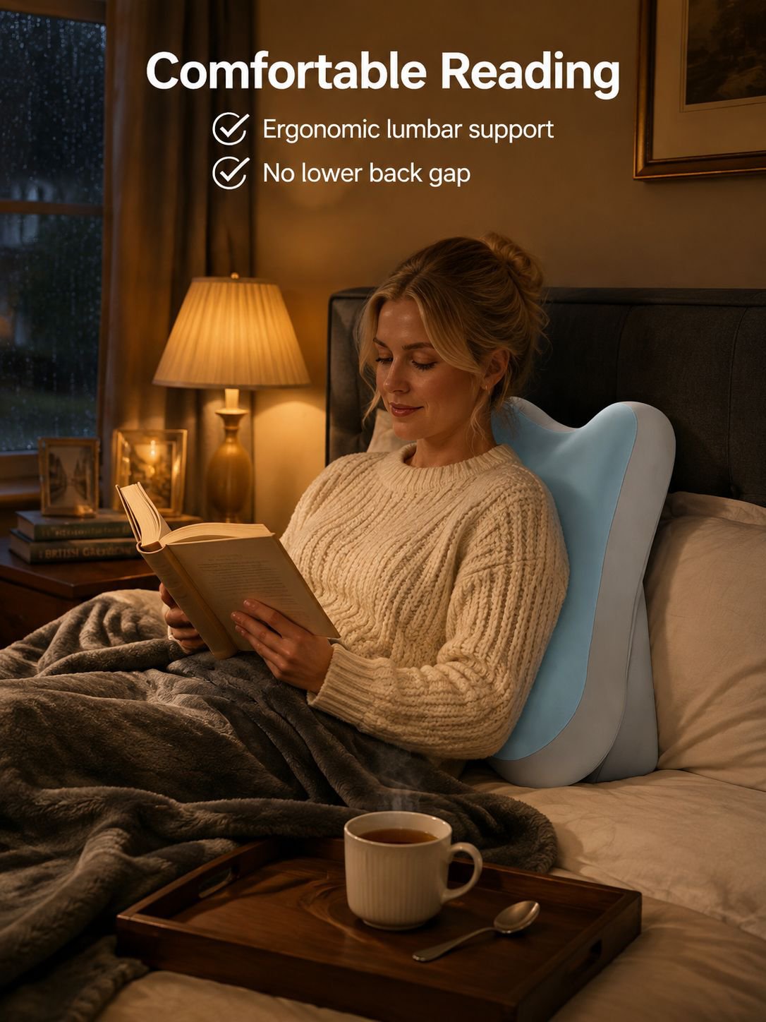 Headboard cushion can be adjusted to different slopes to protect the neck and waist. 