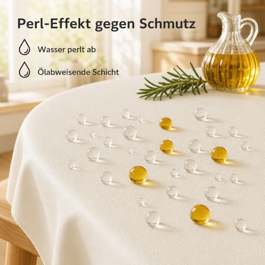 Abwaschbare Kunstleder-Tischdecke, Wasserdicht & Ölabweisend, Einfarbig