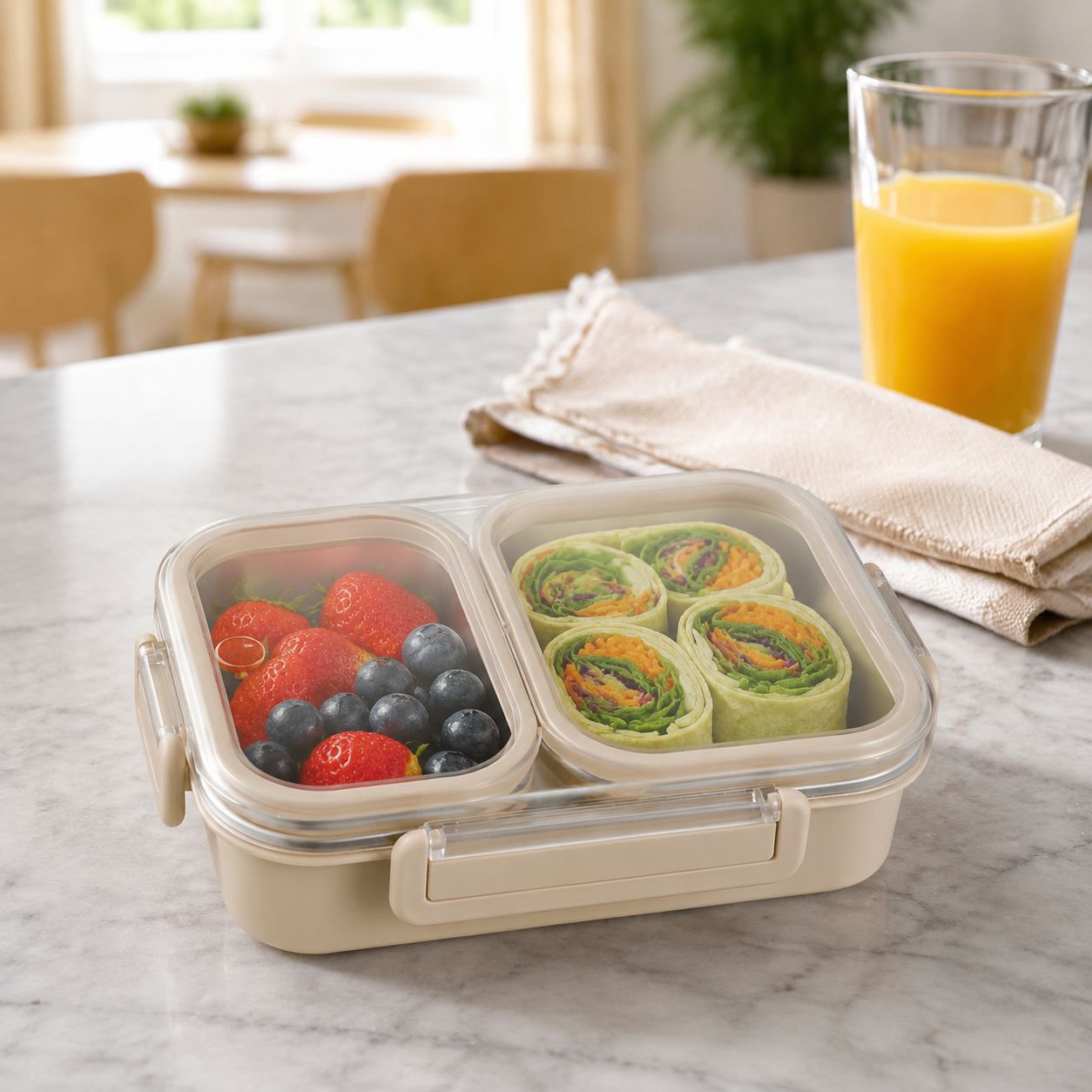 Fresh-keeping bento box with tight-sealing lid