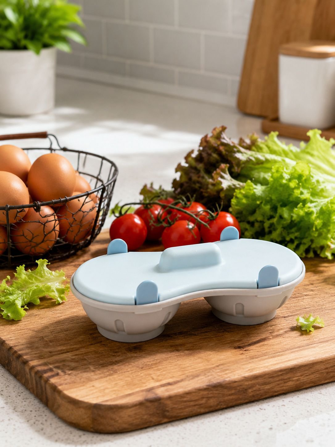Microwave Egg Cooker, Steamed Egg Box, Creative Kitchen Gadgets, Egg Cooker, Boiled Eggs, Low-Fat Fi