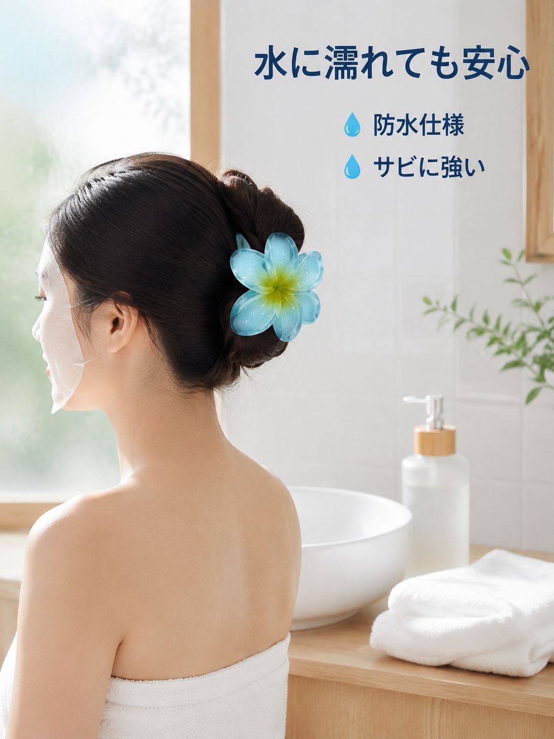 女性向けのカラフルなおしゃれなサメのヘアクリップ
