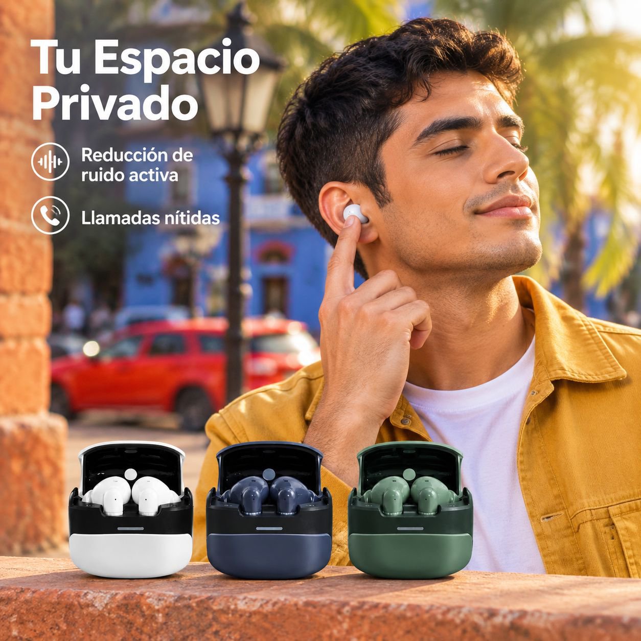 Auriculares Bluetooth Polo con cancelación de ruido y uso cómodo