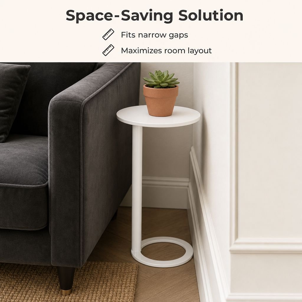 Modern Simple Round Mini Tea Table Sofa Side Table Bedroom Small Round Table