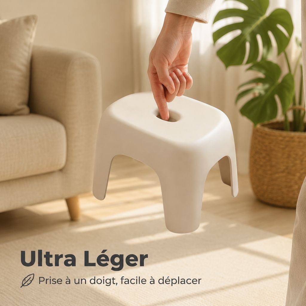 Tabouret multifonction en plastique antidérapant