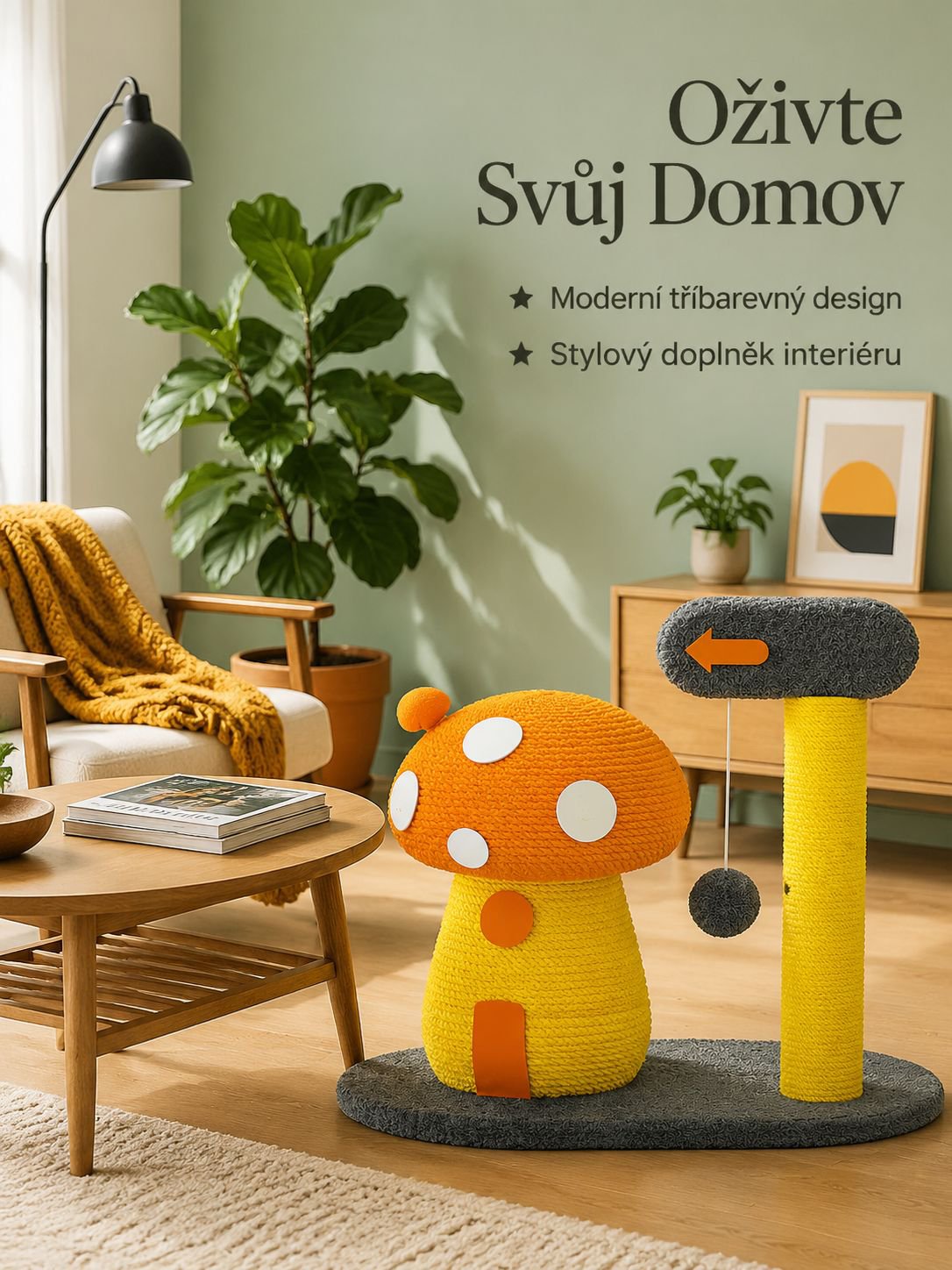 Houbový kočičí strom