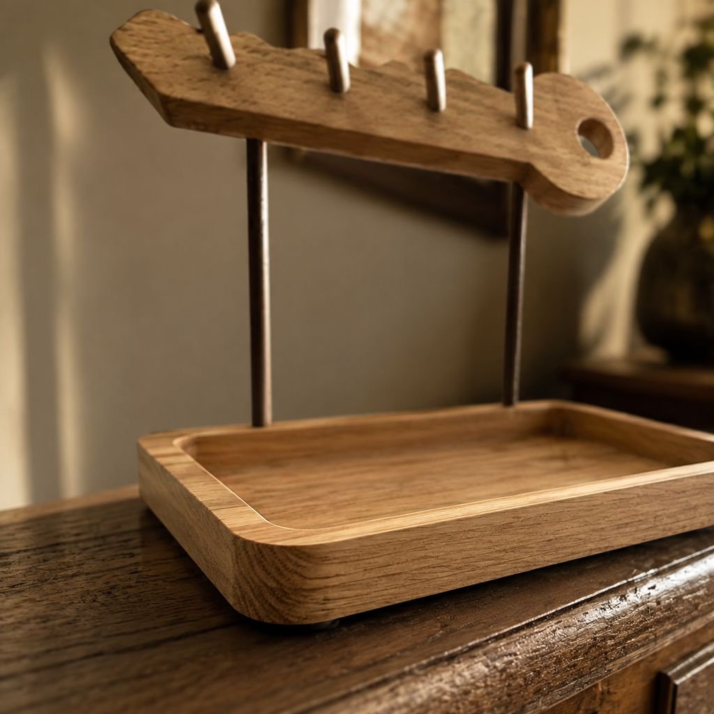 Multi-functional entryway shelf for keys and decor