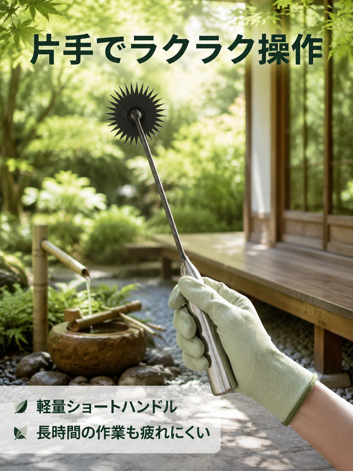 家庭菜園用マンガン鋼除草・土ほぐし用ミニホー＆レーキ