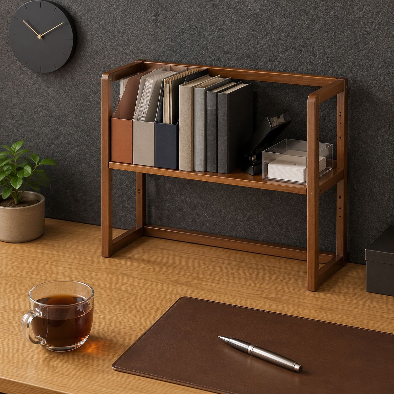 Estante compacto y resistente para escritorio