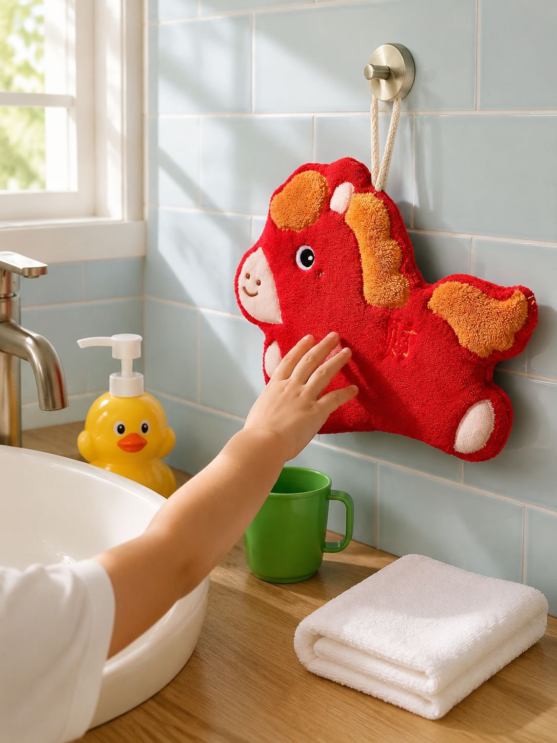 Adorable horse themed towel for children