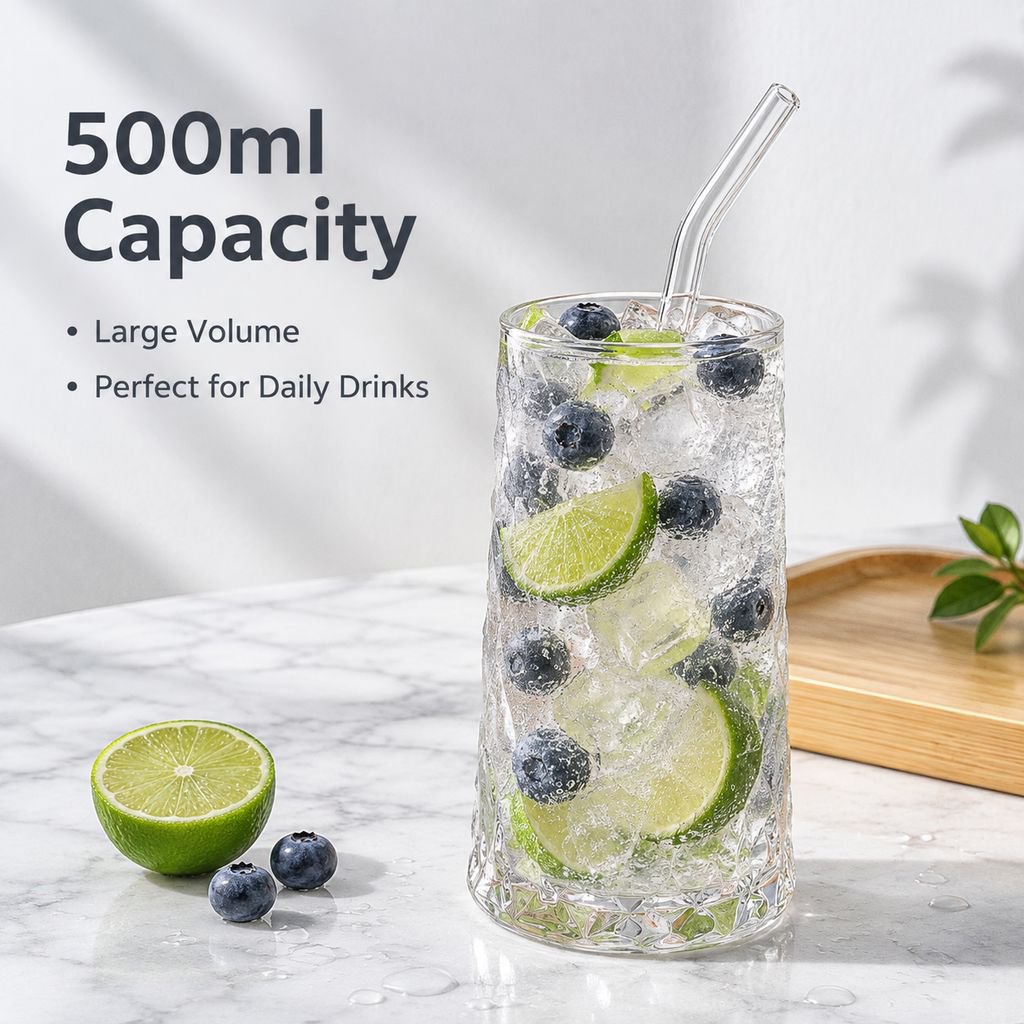 INS Style Fruit Tea Glass Cup