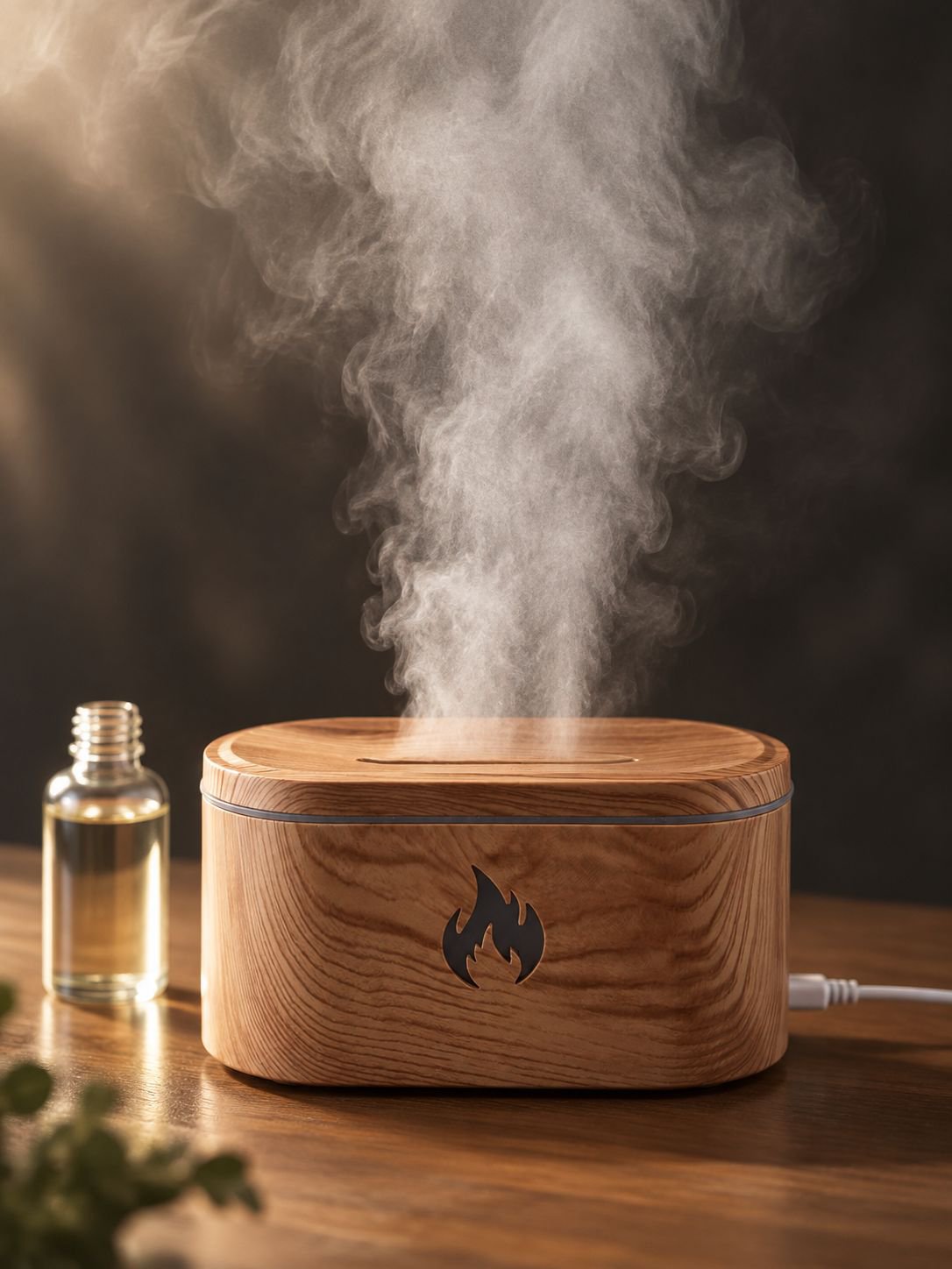 New Colorful Simulation Flame Aroma Diffuser USB Plug-in Home Desktop Ambient Night Light Atomizing 