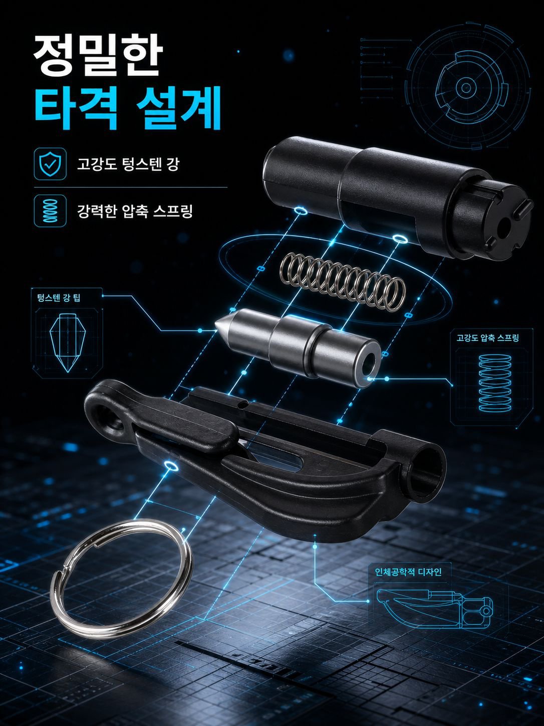 차량 탈출용 비상 망치 안전 해머 벨트 절단기