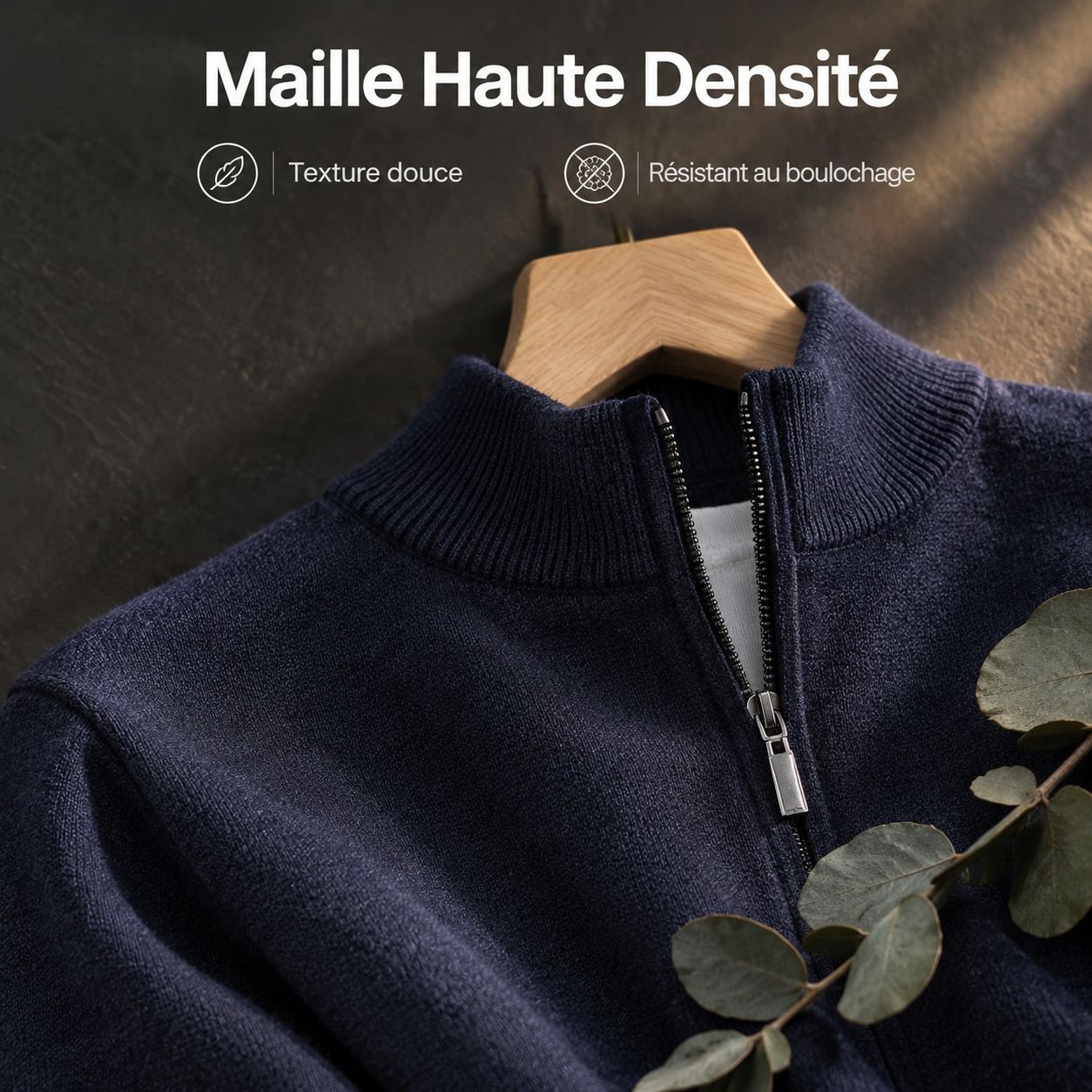 Haut en maille décontracté et tendance pour homme, automne