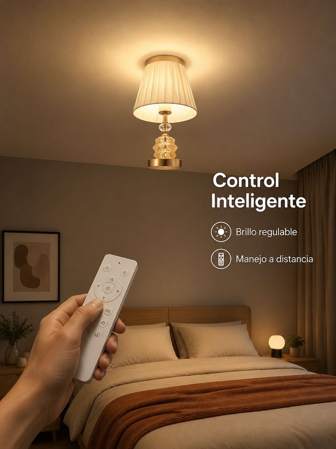 Lámpara LED moderna para dormitorio