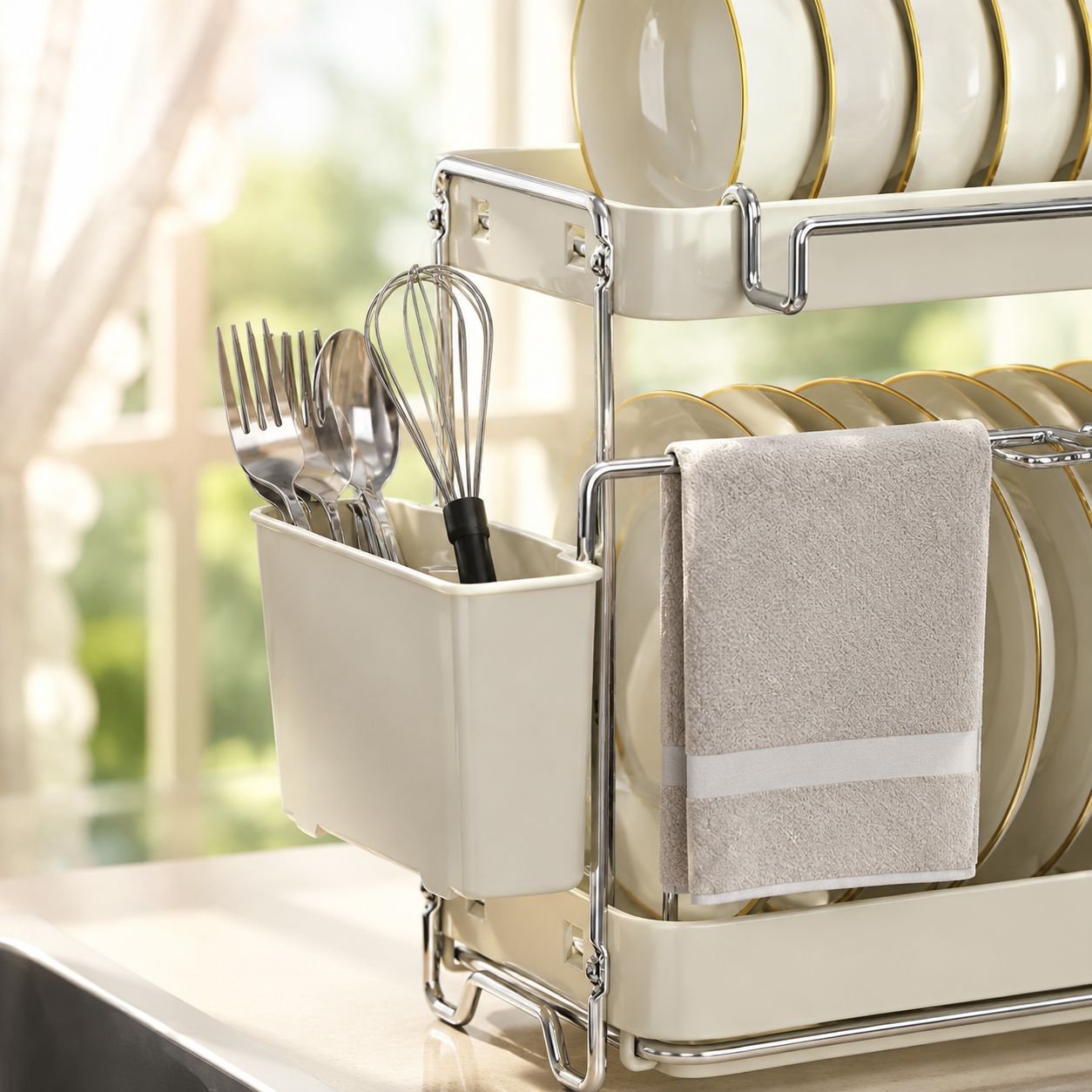Stainless Steel Sink Dish Rack for Drying and Storage