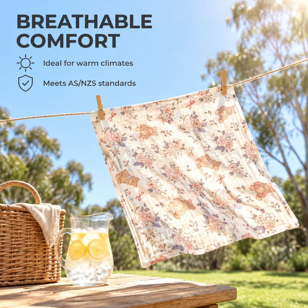 Nordic Fresh Floral Baby Handkerchief