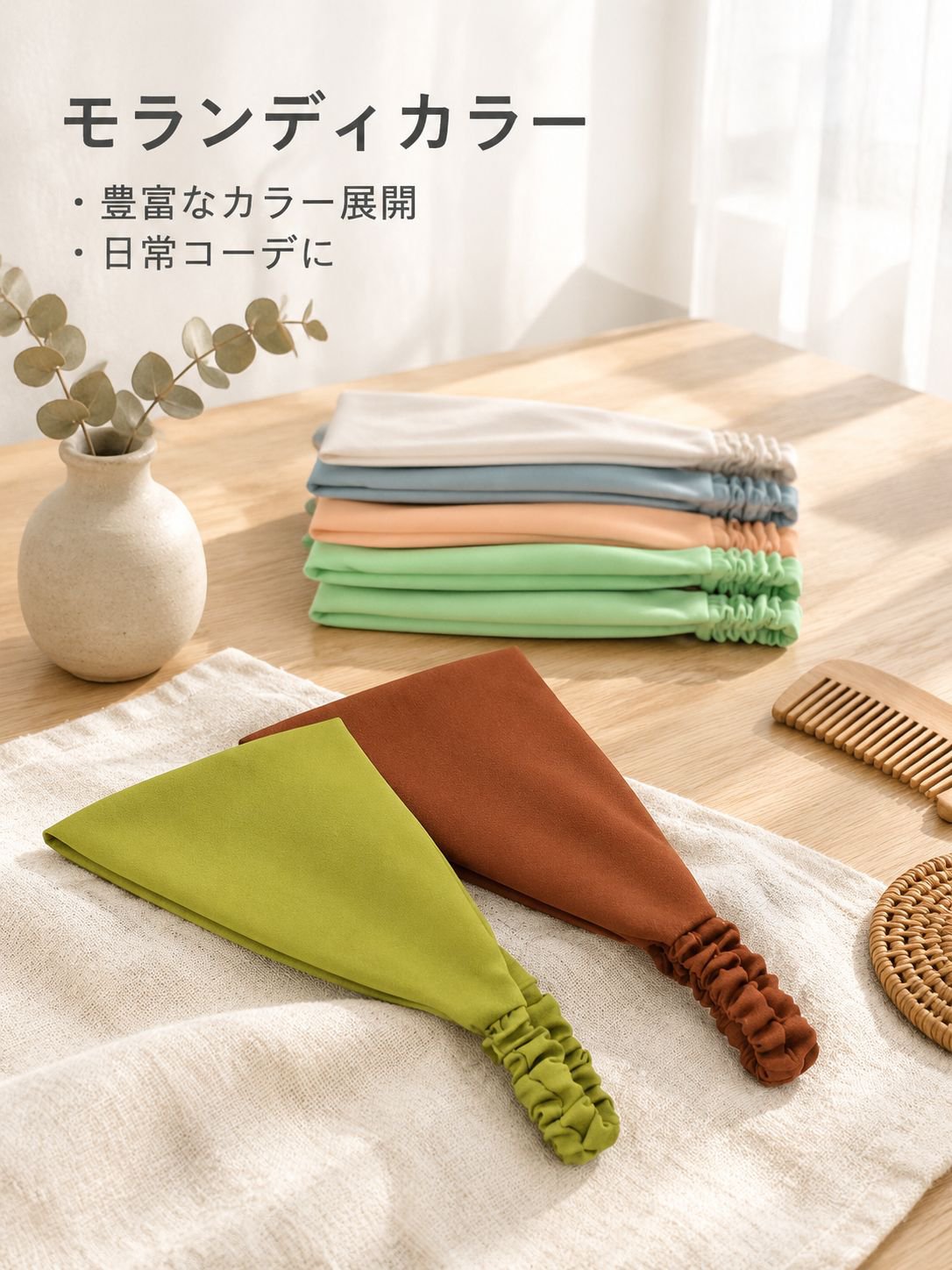 多用途でカラフルな伸縮性ヘアバンド