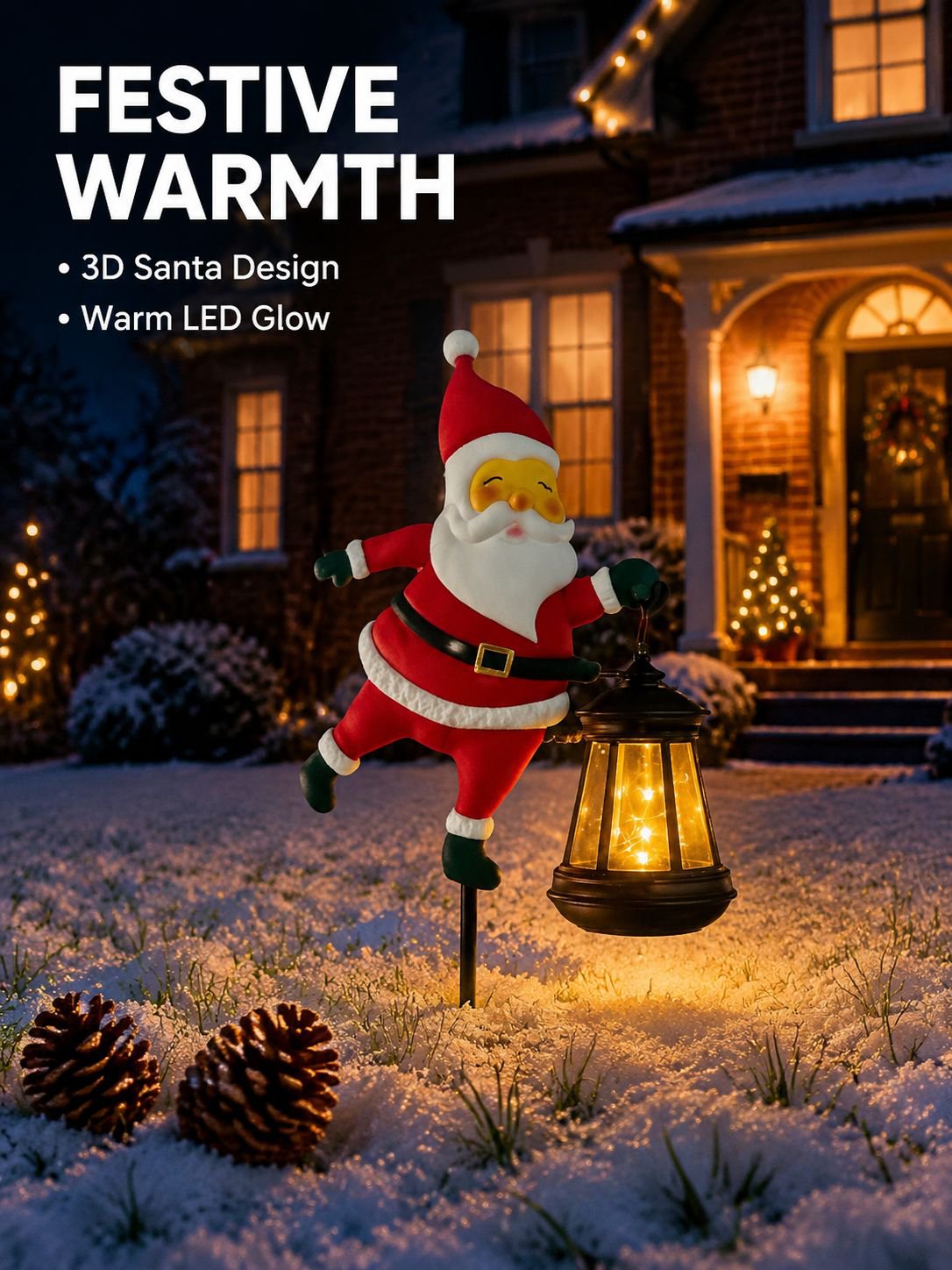 Solar Garden Decorative Light, Waterproof, Energy-saving Outdoor Christmas Lamp