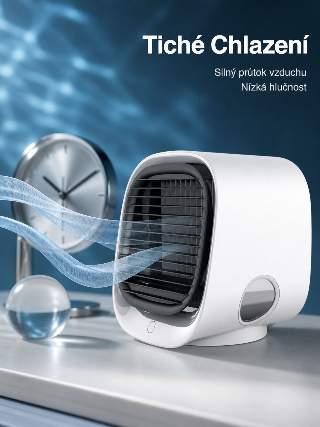 Multifunkční tichý nabíjecí klimatizační ventilátor pro domácnost a kancelář