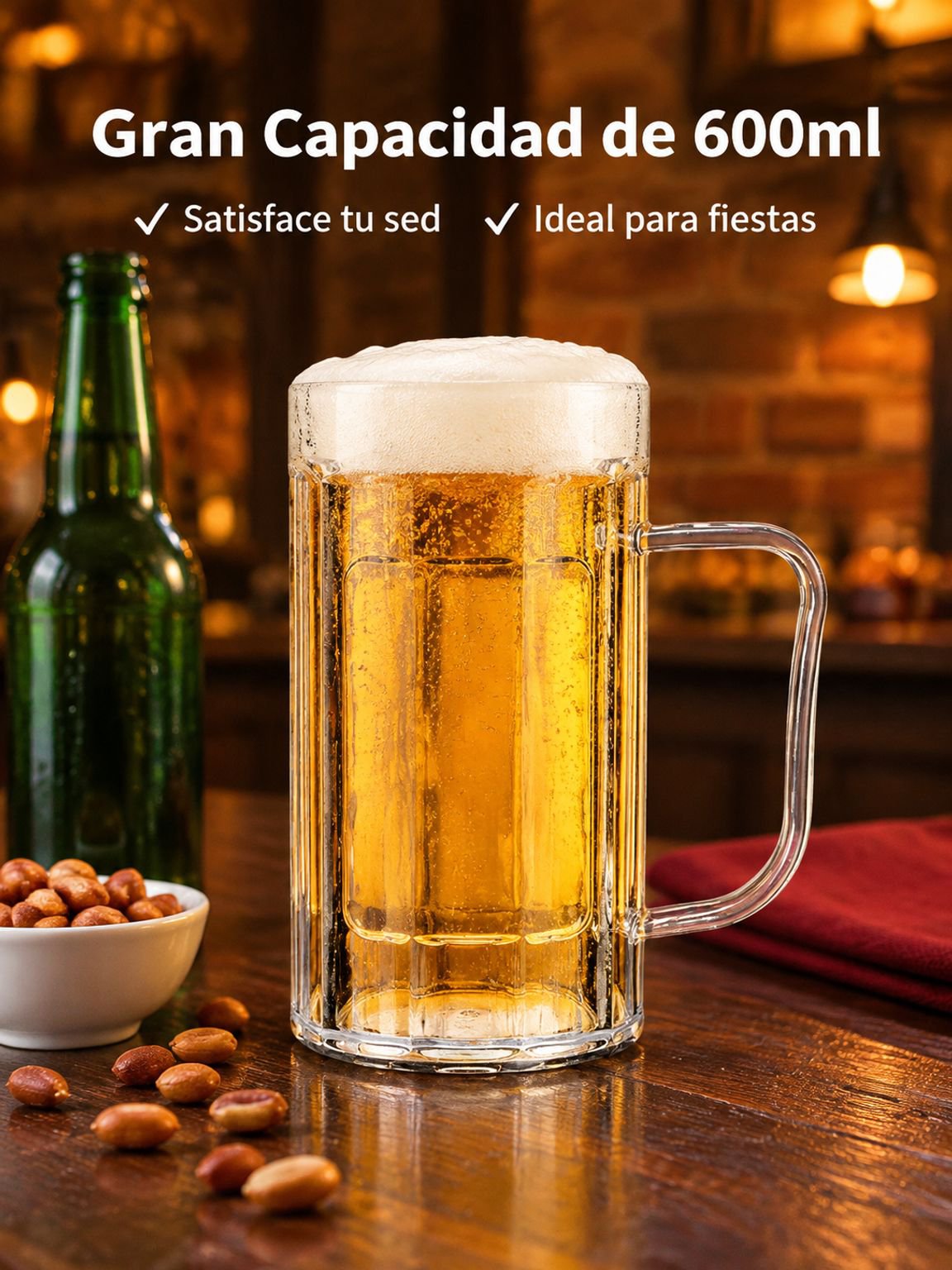 Vaso tipo jarra para cerveza en KTV