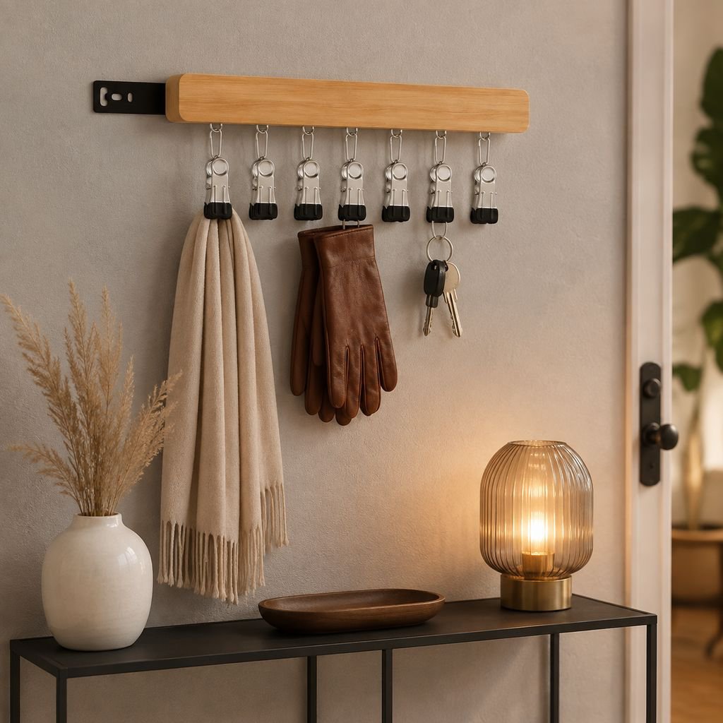 Organized wardrobe with multi-functional underwear rack installed