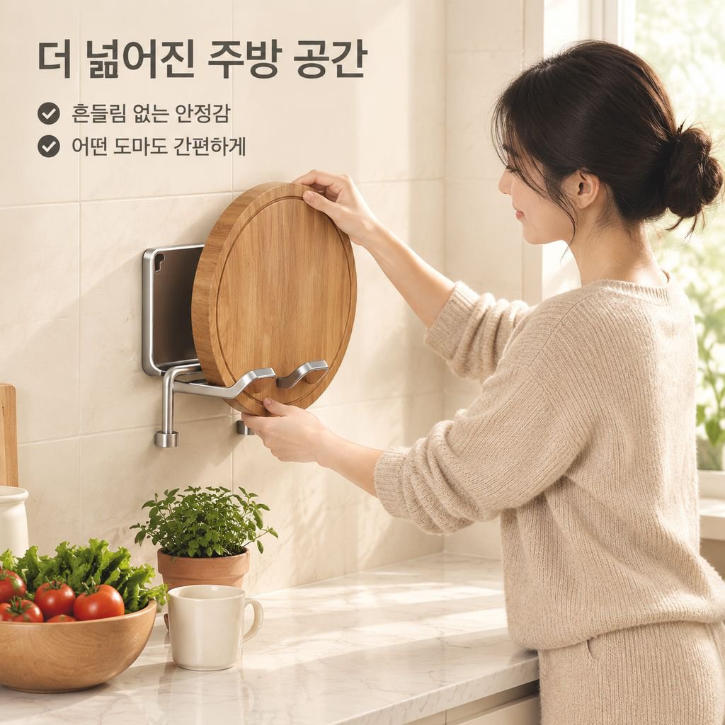 다기능 도마 걸이 수납함