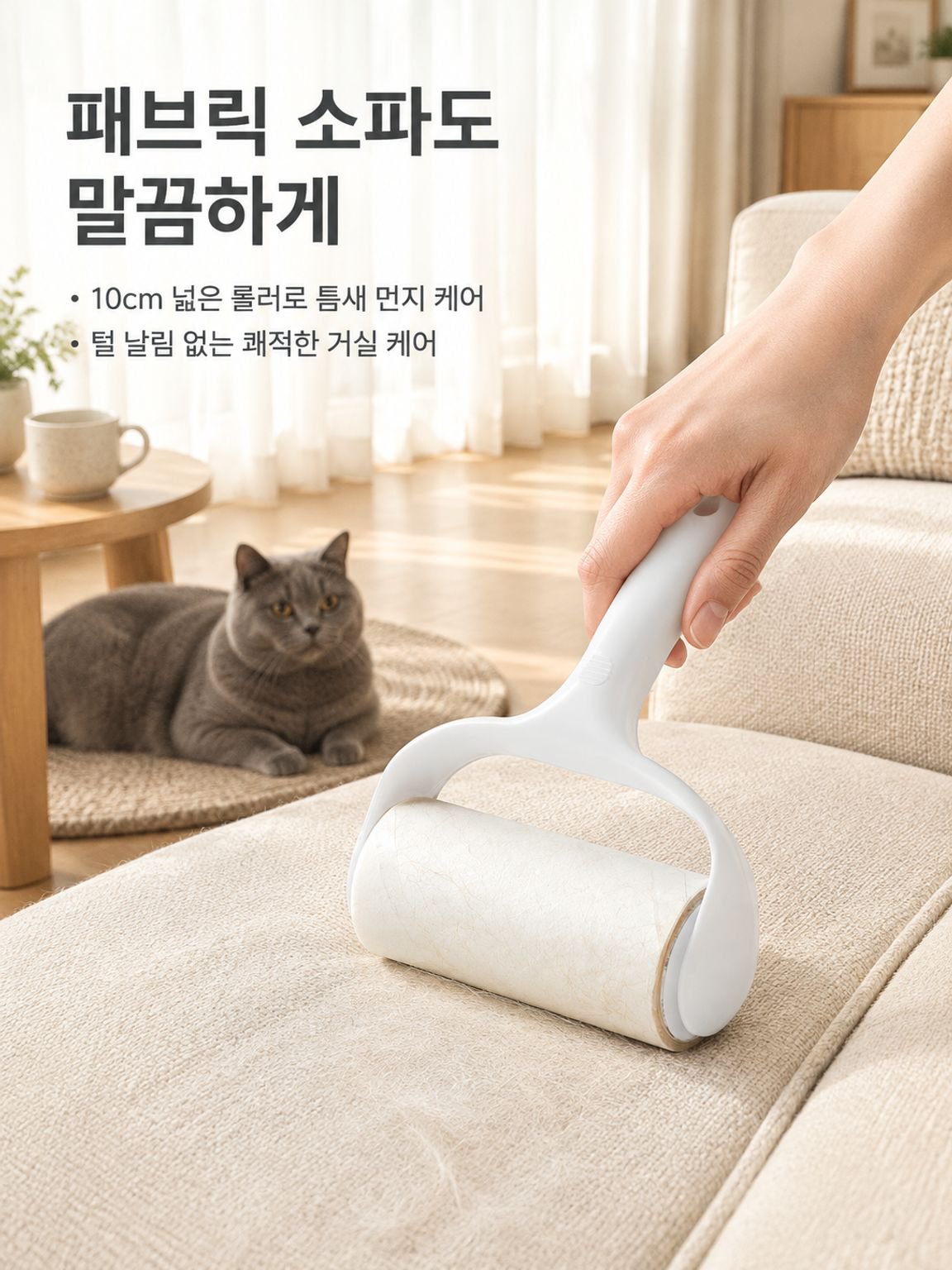 한 장씩 뜯어 간편하게 사용하는 테이프 클리너