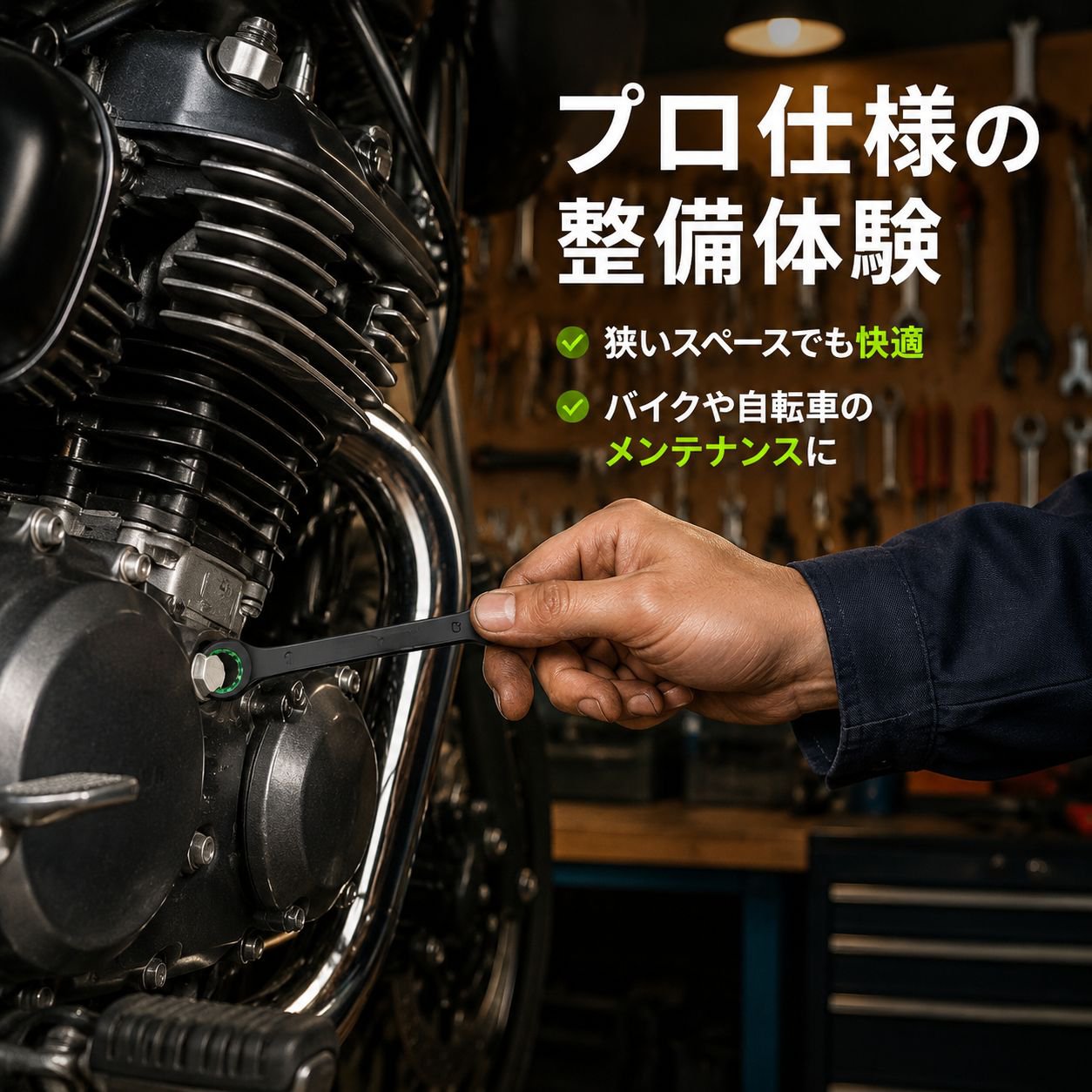 工業用自動両方向ラチェットめがねレンチセット