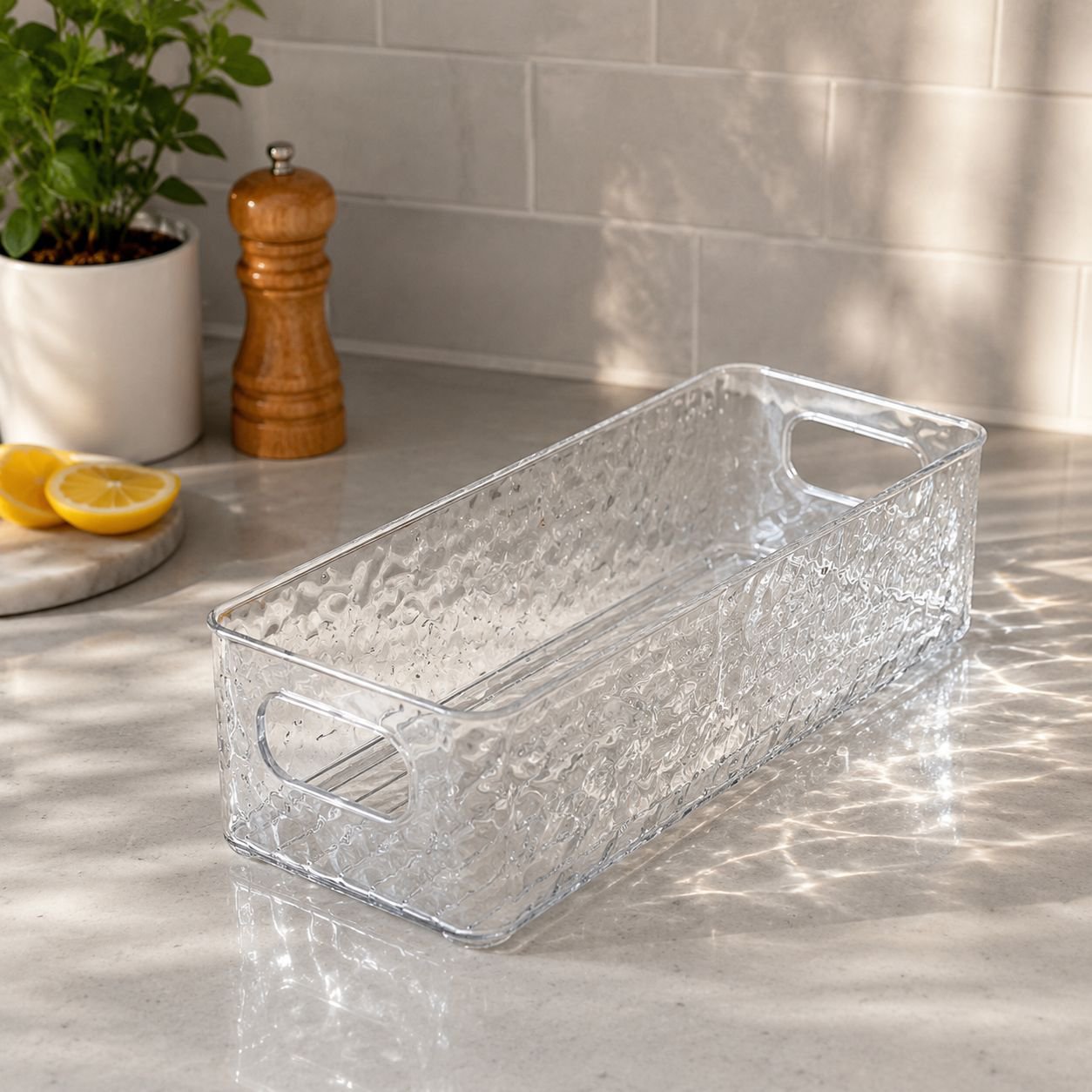 Narrow Rectangular Desktop Storage Box
